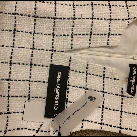 NWT Karl Largerfield black strip dress sz2 - Picture 5 of 5